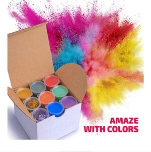 Set of Colorful Pigment Powders